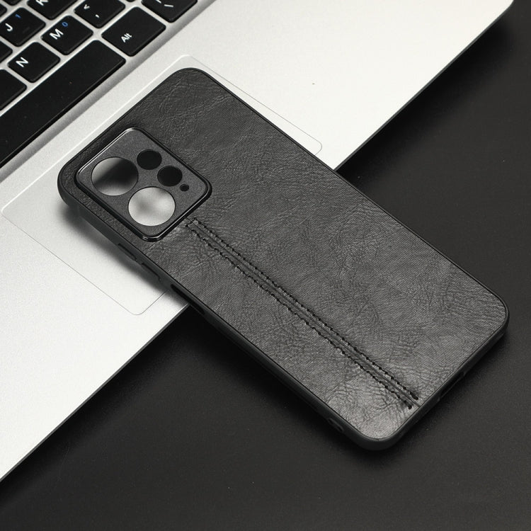 For Xiaomi Redmi Note 12 4G Global Sewing Cow Pattern Skin PC + PU + TPU Phone Case