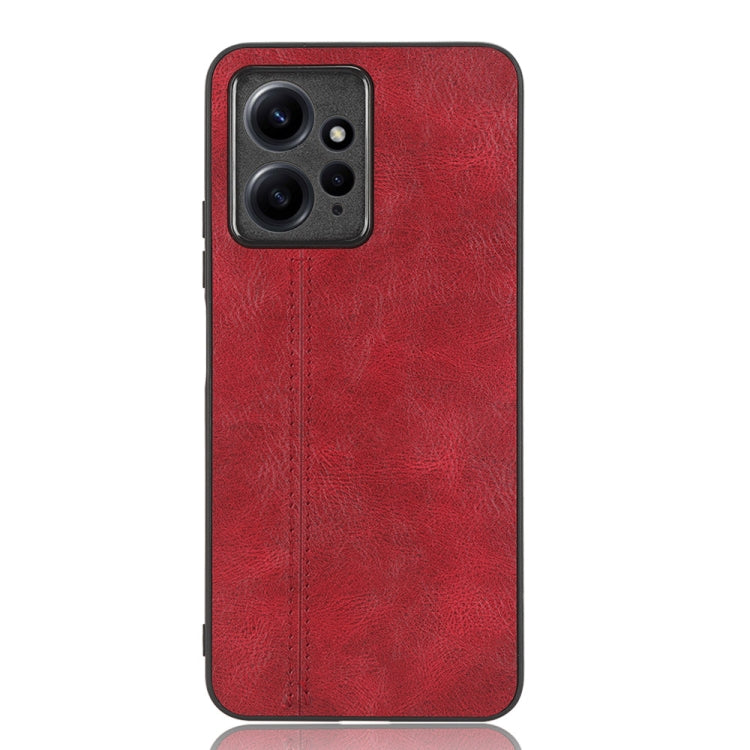 For Xiaomi Redmi Note 12 4G Global Sewing Cow Pattern Skin PC + PU + TPU Phone Case