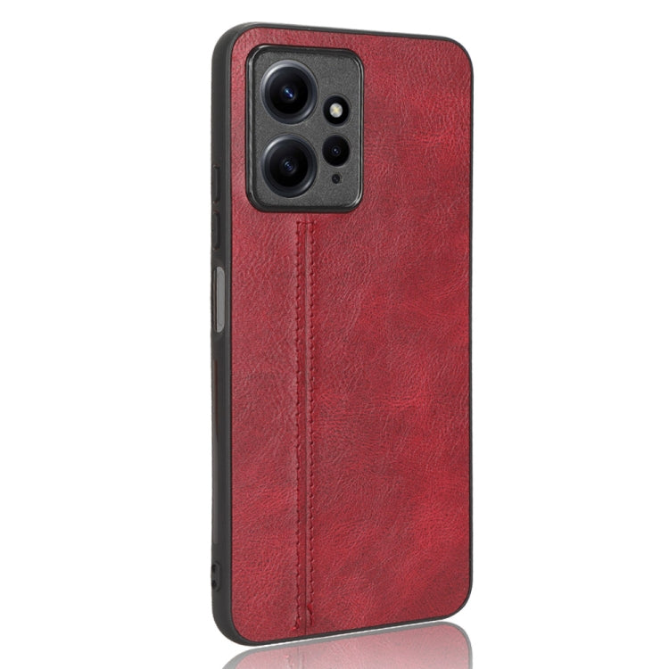 For Xiaomi Redmi Note 12 4G Global Sewing Cow Pattern Skin PC + PU + TPU Phone Case