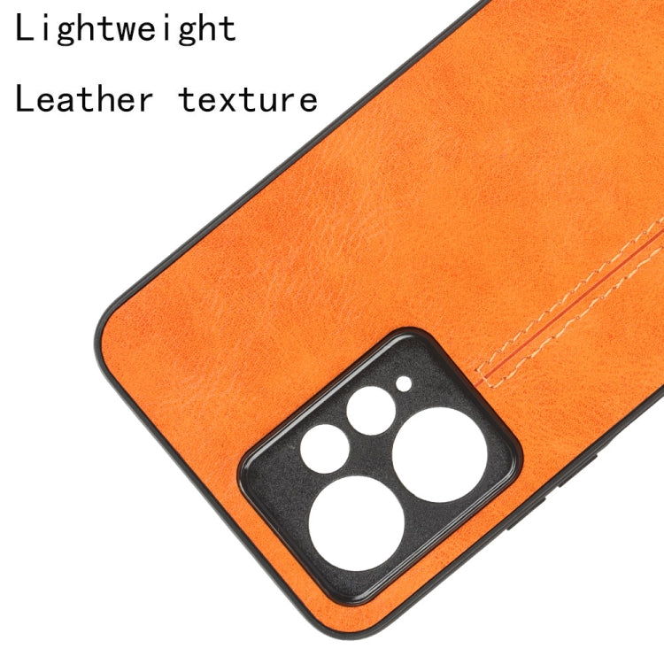 For Xiaomi Redmi Note 12 4G Global Sewing Cow Pattern Skin PC + PU + TPU Phone Case