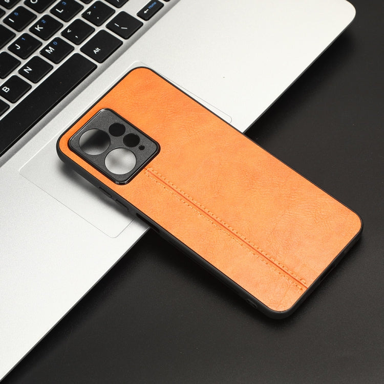 For Xiaomi Redmi Note 12 4G Global Sewing Cow Pattern Skin PC + PU + TPU Phone Case