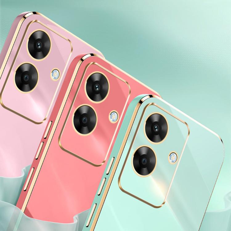 For Realme Note 60 4G XINLI Straight 6D Plating Gold Edge TPU Phone Case