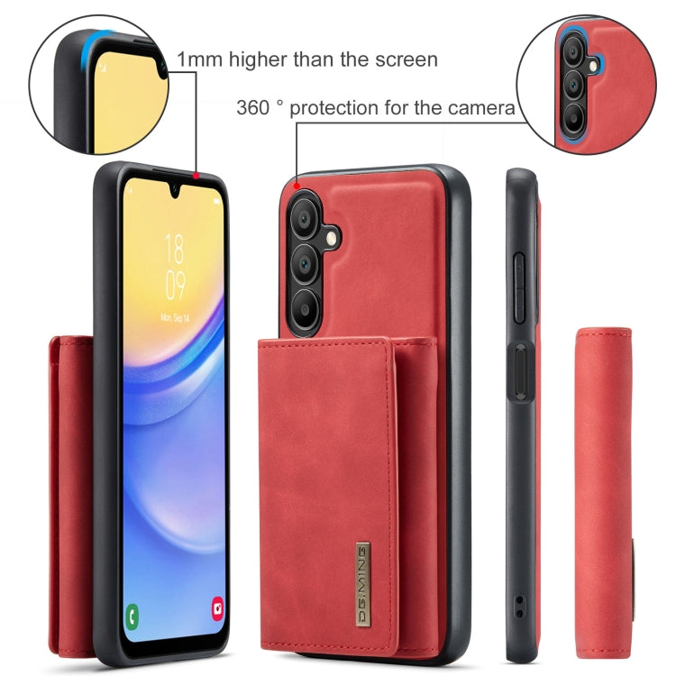 For Samsung Galaxy A15 5G / A15 4G DG.MING M1 Series 3-Fold Multi Card Wallet + Magnetic Phone Case