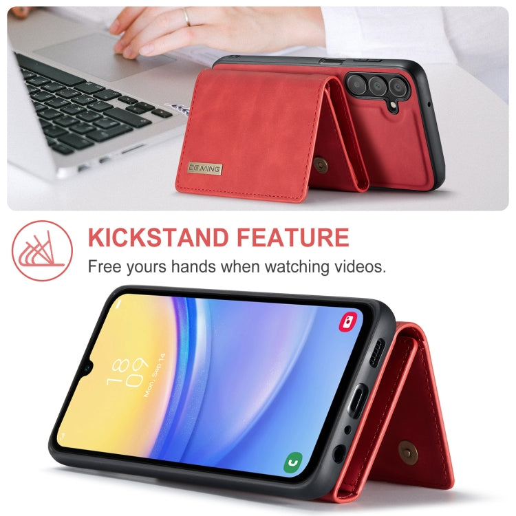 For Samsung Galaxy A15 5G / A15 4G DG.MING M1 Series 3-Fold Multi Card Wallet + Magnetic Phone Case