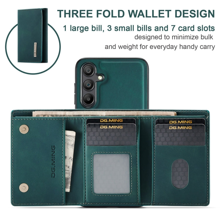For Samsung Galaxy A15 5G / A15 4G DG.MING M1 Series 3-Fold Multi Card Wallet + Magnetic Phone Case