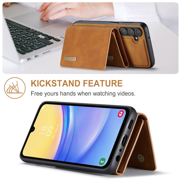 For Samsung Galaxy A15 5G / A15 4G DG.MING M1 Series 3-Fold Multi Card Wallet + Magnetic Phone Case