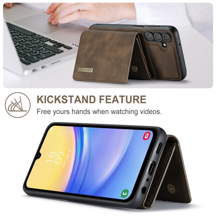 For Samsung Galaxy A15 5G / A15 4G DG.MING M1 Series 3-Fold Multi Card Wallet + Magnetic Phone Case