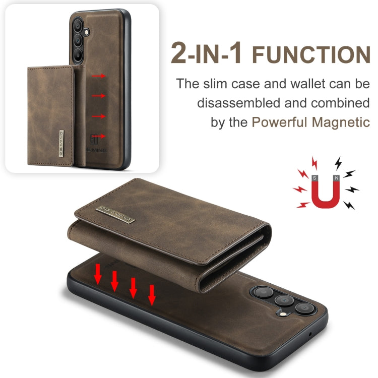 For Samsung Galaxy A15 5G / A15 4G DG.MING M1 Series 3-Fold Multi Card Wallet + Magnetic Phone Case