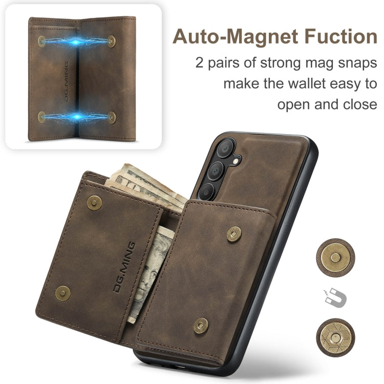 For Samsung Galaxy A15 5G / A15 4G DG.MING M1 Series 3-Fold Multi Card Wallet + Magnetic Phone Case