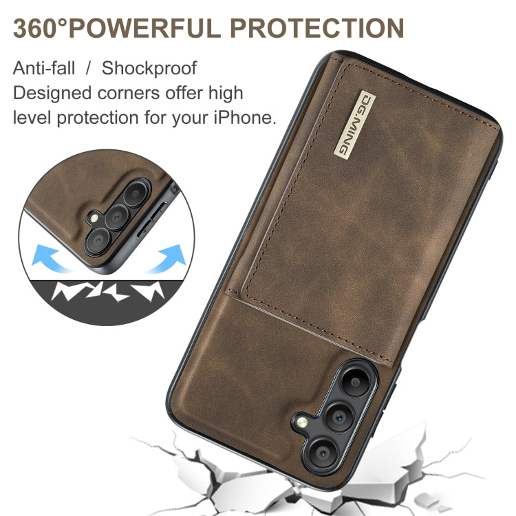 For Samsung Galaxy A15 5G / A15 4G DG.MING M1 Series 3-Fold Multi Card Wallet + Magnetic Phone Case