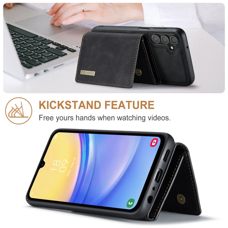 For Samsung Galaxy A15 5G / A15 4G DG.MING M1 Series 3-Fold Multi Card Wallet + Magnetic Phone Case