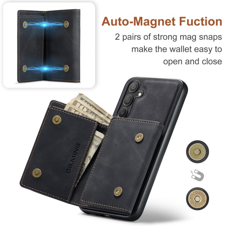 For Samsung Galaxy A15 5G / A15 4G DG.MING M1 Series 3-Fold Multi Card Wallet + Magnetic Phone Case