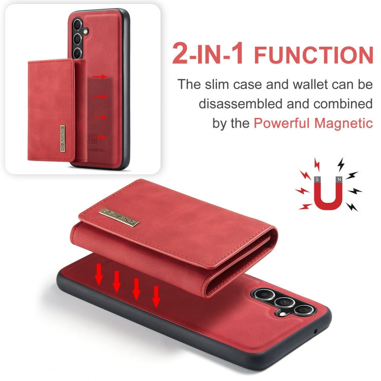 For Samsung Galaxy A35 5G DG.MING M1 Series 3-Fold Multi Card Wallet + Magnetic Phone Case