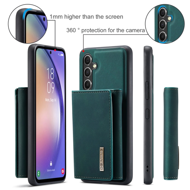 For Samsung Galaxy A35 5G DG.MING M1 Series 3-Fold Multi Card Wallet + Magnetic Phone Case