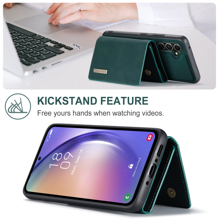 For Samsung Galaxy A35 5G DG.MING M1 Series 3-Fold Multi Card Wallet + Magnetic Phone Case