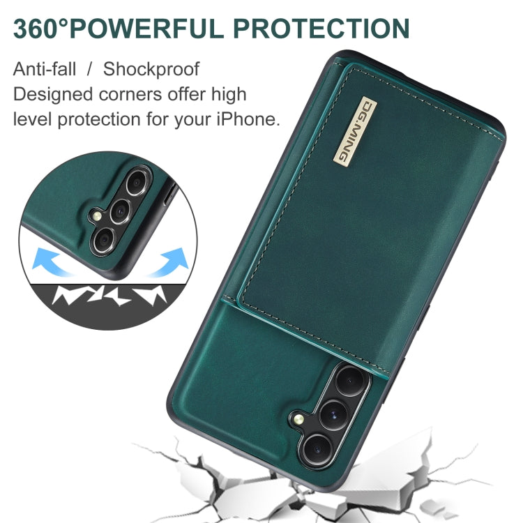 For Samsung Galaxy A35 5G DG.MING M1 Series 3-Fold Multi Card Wallet + Magnetic Phone Case