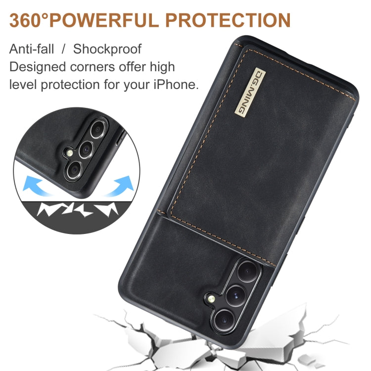 For Samsung Galaxy A35 5G DG.MING M1 Series 3-Fold Multi Card Wallet + Magnetic Phone Case