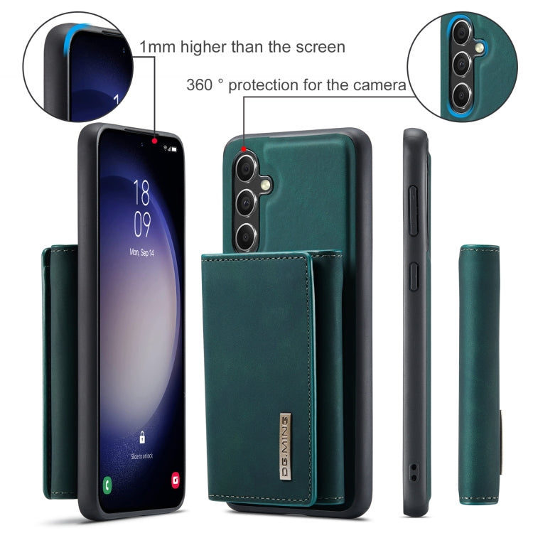 For Samsung Galaxy A55 5G DG.MING M1 Series 3-Fold Multi Card Wallet + Magnetic Phone Case