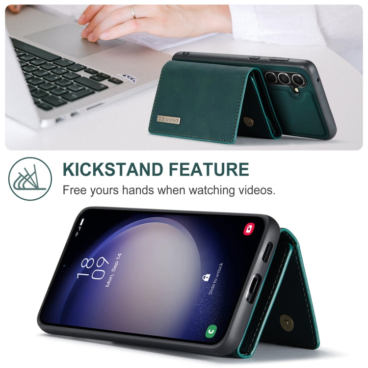 For Samsung Galaxy A55 5G DG.MING M1 Series 3-Fold Multi Card Wallet + Magnetic Phone Case