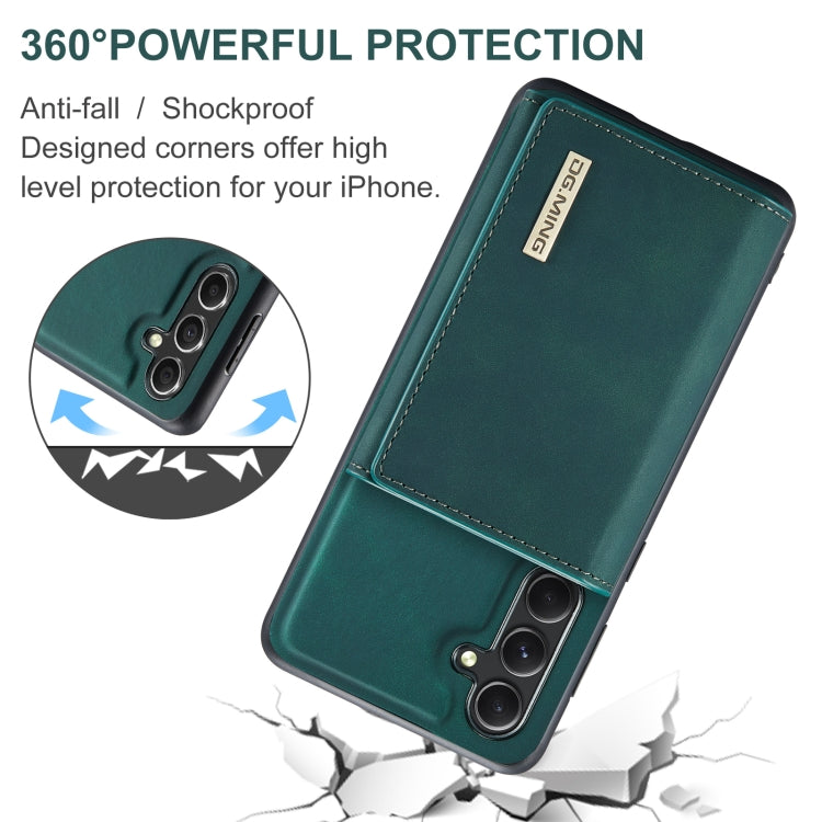 For Samsung Galaxy A55 5G DG.MING M1 Series 3-Fold Multi Card Wallet + Magnetic Phone Case