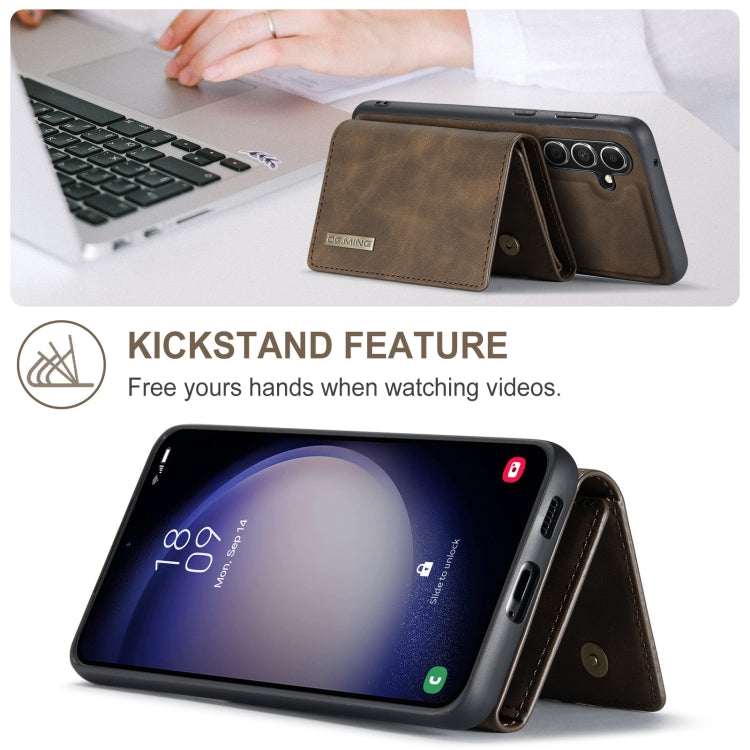 For Samsung Galaxy A55 5G DG.MING M1 Series 3-Fold Multi Card Wallet + Magnetic Phone Case