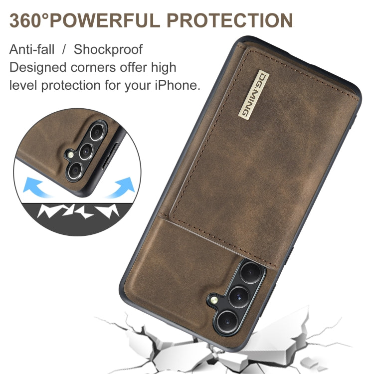 For Samsung Galaxy A55 5G DG.MING M1 Series 3-Fold Multi Card Wallet + Magnetic Phone Case