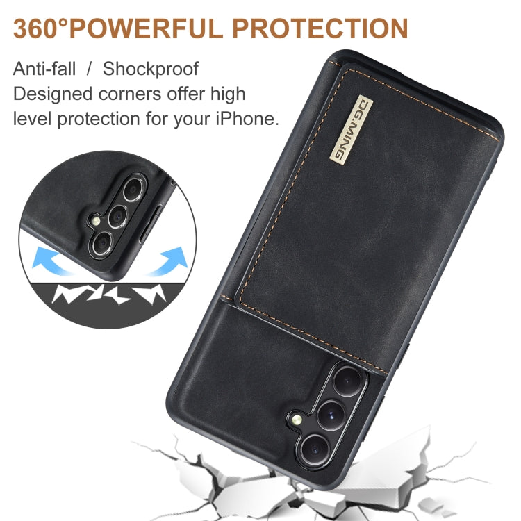 For Samsung Galaxy A55 5G DG.MING M1 Series 3-Fold Multi Card Wallet + Magnetic Phone Case