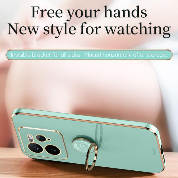 For Realme GT 7 Pro 5G XINLI Straight Edge 6D Electroplate TPU Phone Case with Ring Holder