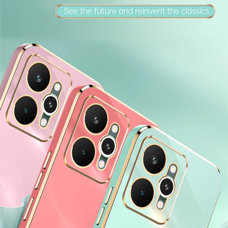 For Realme 15 5G Global XINLI Straight Edge 6D Electroplate TPU Phone Case with Ring Holder