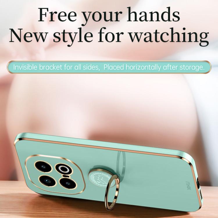 For vivo iQOO 13 XINLI Straight Edge 6D Electroplate TPU Phone Case with Ring Holder