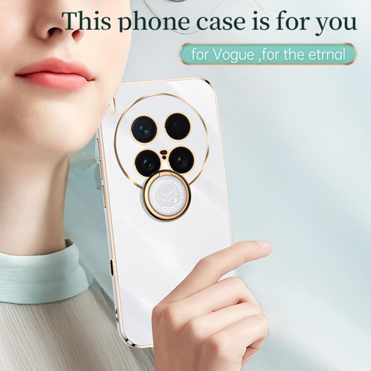 For vivo X200 Ultra XINLI Straight Edge 6D Electroplate TPU Phone Case with Ring Holder