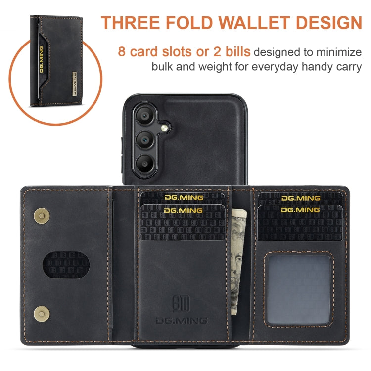 For Samsung Galaxy A15 5G / A15 4G DG.MING M2 Series 3-Fold Multi Card Bag + Magnetic Phone Case