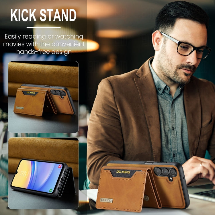 For Samsung Galaxy A15 5G / A15 4G DG.MING M2 Series 3-Fold Multi Card Bag + Magnetic Phone Case