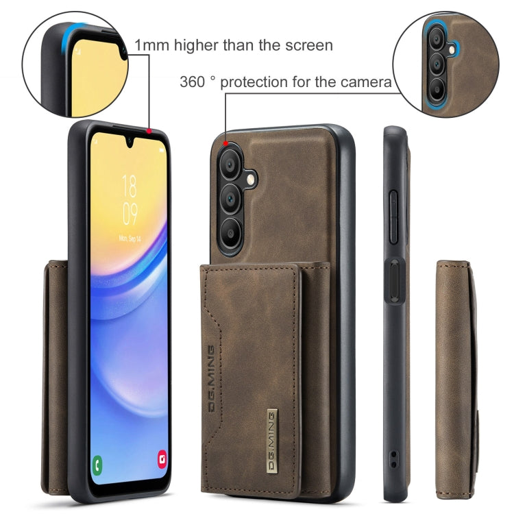 For Samsung Galaxy A15 5G / A15 4G DG.MING M2 Series 3-Fold Multi Card Bag + Magnetic Phone Case