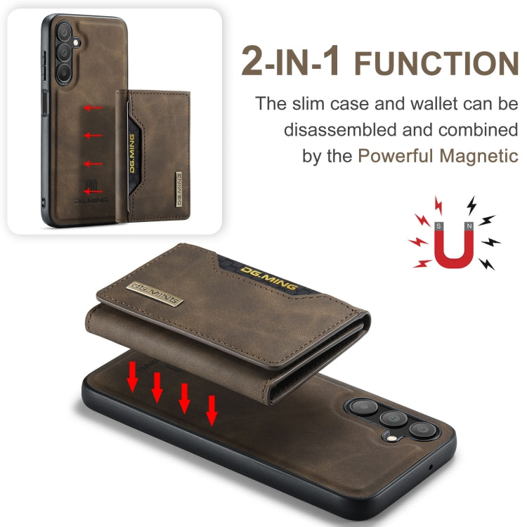 For Samsung Galaxy A15 5G / A15 4G DG.MING M2 Series 3-Fold Multi Card Bag + Magnetic Phone Case