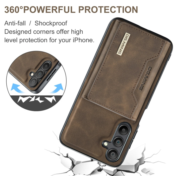 For Samsung Galaxy A15 5G / A15 4G DG.MING M2 Series 3-Fold Multi Card Bag + Magnetic Phone Case