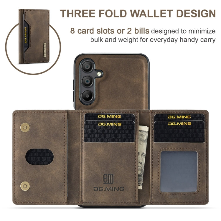 For Samsung Galaxy A15 5G / A15 4G DG.MING M2 Series 3-Fold Multi Card Bag + Magnetic Phone Case