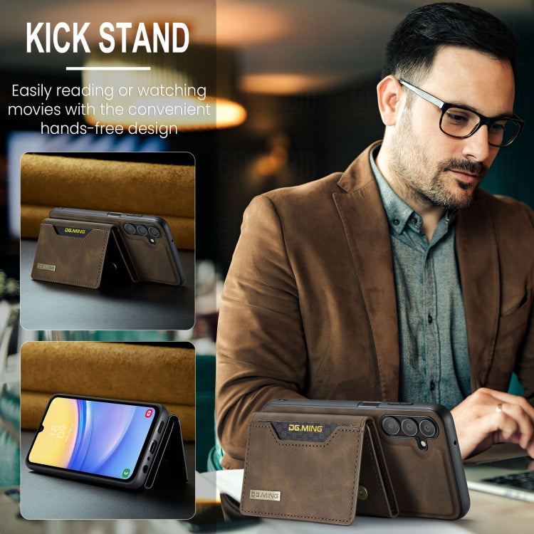 For Samsung Galaxy A15 5G / A15 4G DG.MING M2 Series 3-Fold Multi Card Bag + Magnetic Phone Case
