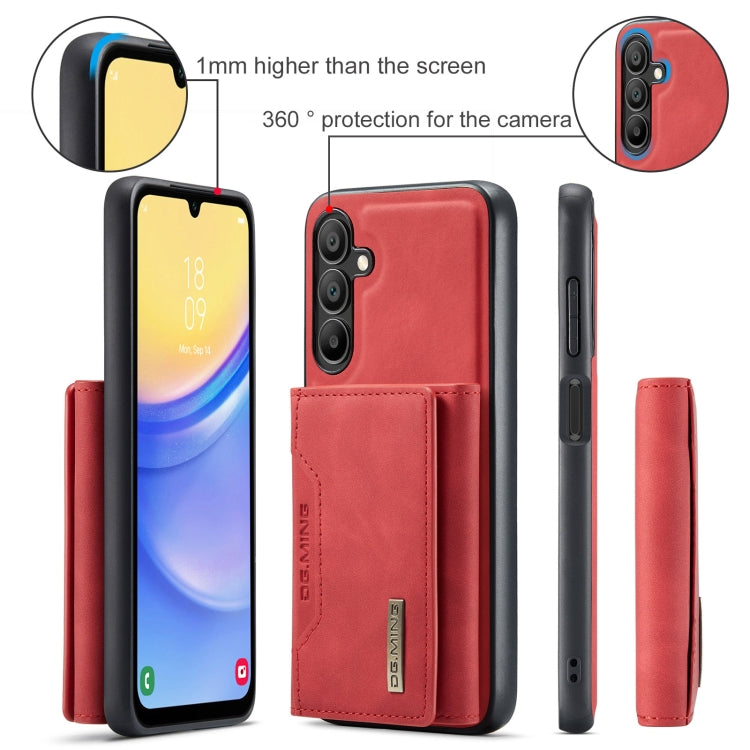 For Samsung Galaxy A15 5G / A15 4G DG.MING M2 Series 3-Fold Multi Card Bag + Magnetic Phone Case