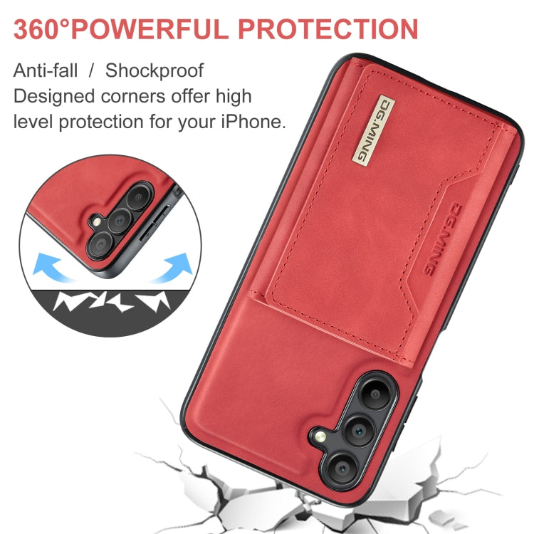 For Samsung Galaxy A15 5G / A15 4G DG.MING M2 Series 3-Fold Multi Card Bag + Magnetic Phone Case