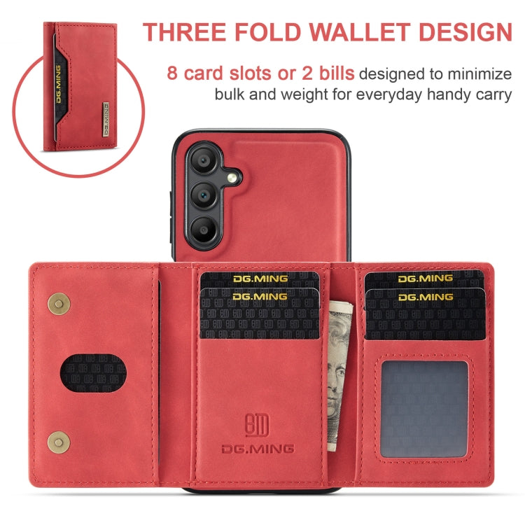 For Samsung Galaxy A15 5G / A15 4G DG.MING M2 Series 3-Fold Multi Card Bag + Magnetic Phone Case
