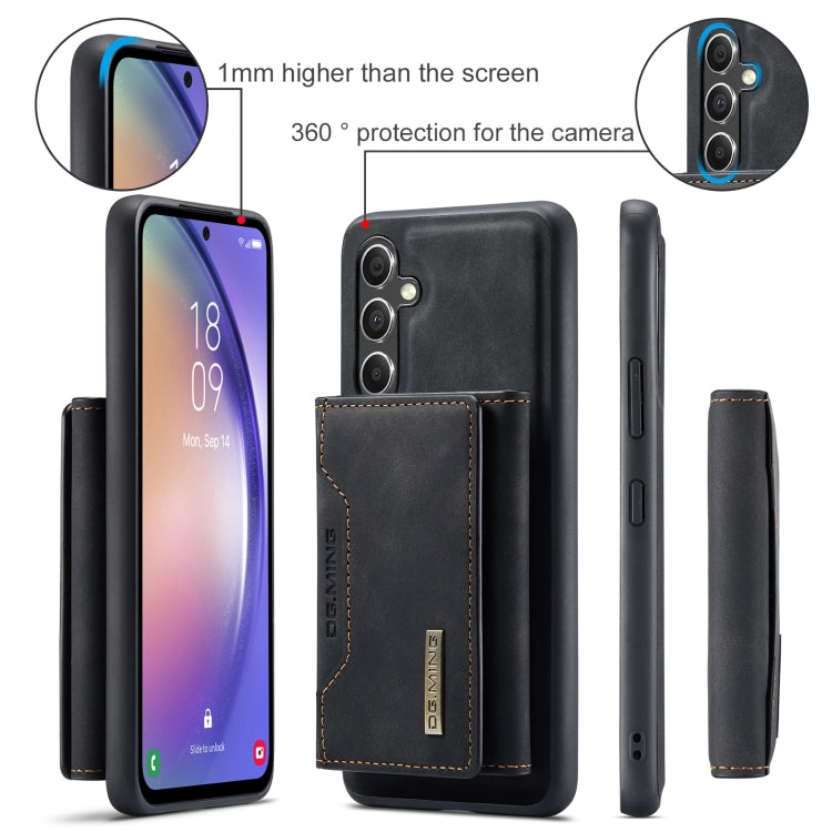 For Samsung Galaxy A35 5G DG.MING M2 Series 3-Fold Multi Card Bag + Magnetic Phone Case