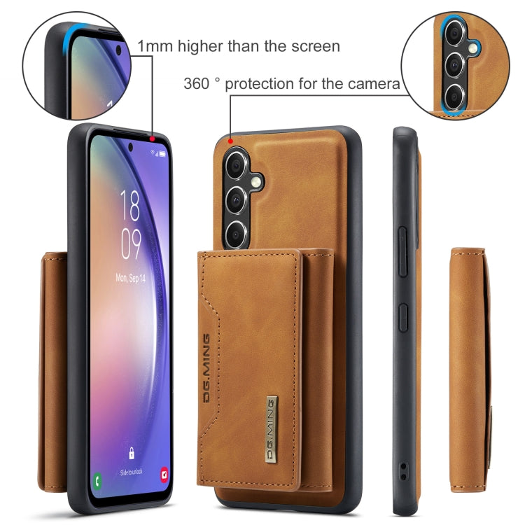 For Samsung Galaxy A35 5G DG.MING M2 Series 3-Fold Multi Card Bag + Magnetic Phone Case