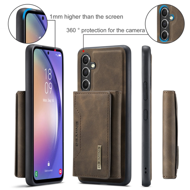 For Samsung Galaxy A35 5G DG.MING M2 Series 3-Fold Multi Card Bag + Magnetic Phone Case