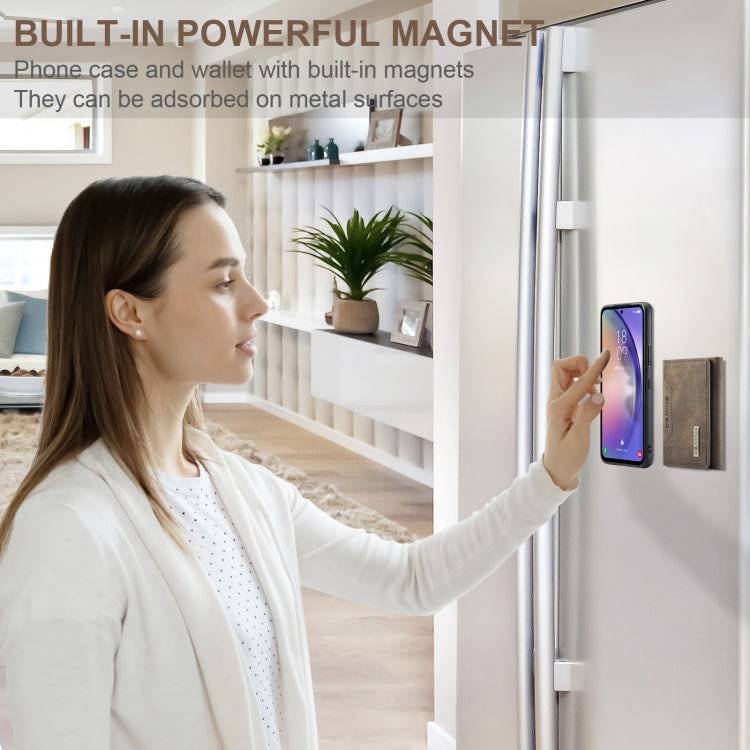 For Samsung Galaxy A35 5G DG.MING M2 Series 3-Fold Multi Card Bag + Magnetic Phone Case
