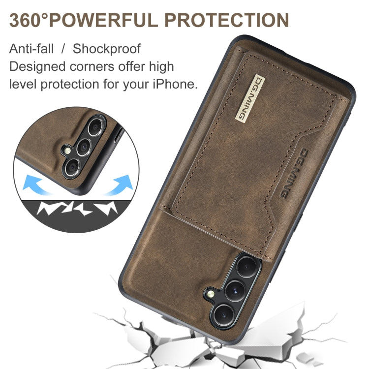For Samsung Galaxy A35 5G DG.MING M2 Series 3-Fold Multi Card Bag + Magnetic Phone Case