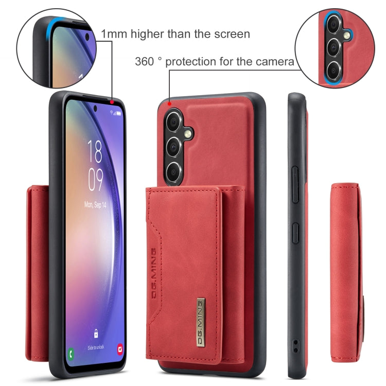 For Samsung Galaxy A35 5G DG.MING M2 Series 3-Fold Multi Card Bag + Magnetic Phone Case