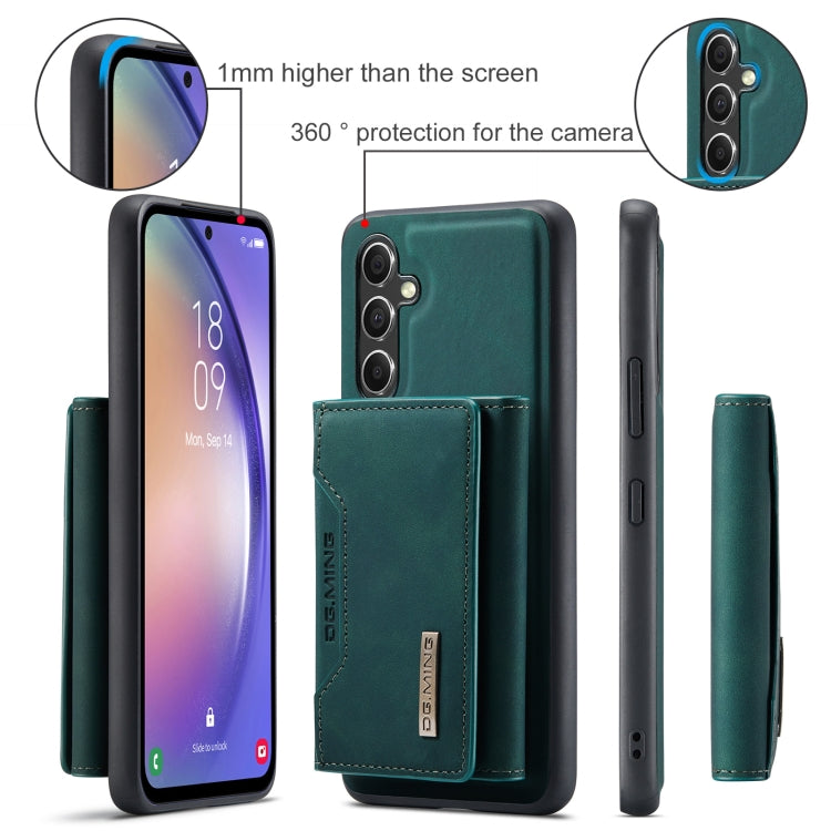 For Samsung Galaxy A35 5G DG.MING M2 Series 3-Fold Multi Card Bag + Magnetic Phone Case