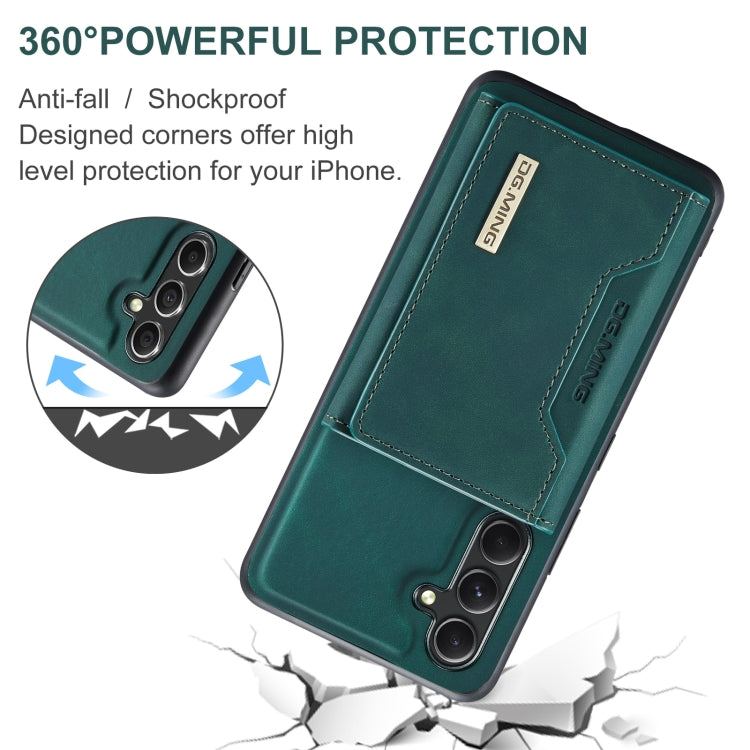 For Samsung Galaxy A35 5G DG.MING M2 Series 3-Fold Multi Card Bag + Magnetic Phone Case