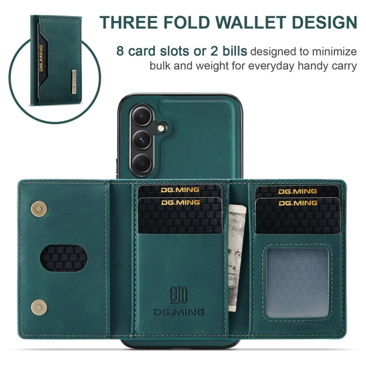 For Samsung Galaxy A35 5G DG.MING M2 Series 3-Fold Multi Card Bag + Magnetic Phone Case